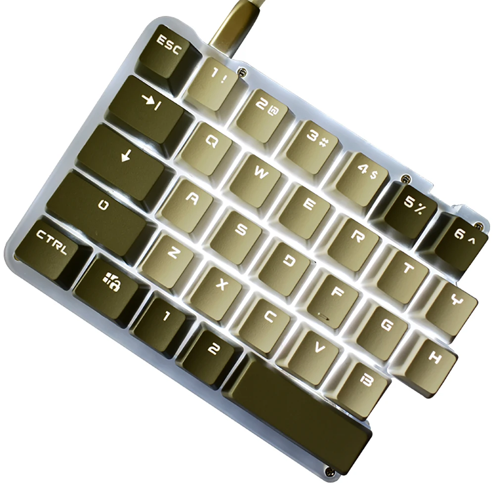 62 клавиши макро Сплит механическая клавиатура программируемый светодиодный подсветка Электрический конкурс игр ПК ноутбук MAC WIN7 8 10 OUTEMU переключатель