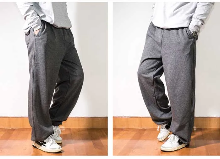 cotton track pants Trend Loose Baggy Harem Track Pants Men Casual Joggers Streetwear Sweatpant Plus Size Hip Hop Sweat Pants Cotton Male Trousers mens running pants