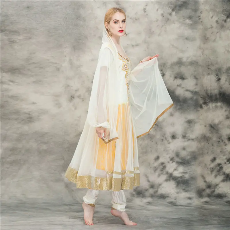 Lehenga Choli Clothing Skirt Short Sleeve Yellow Indian Sari Pakistani