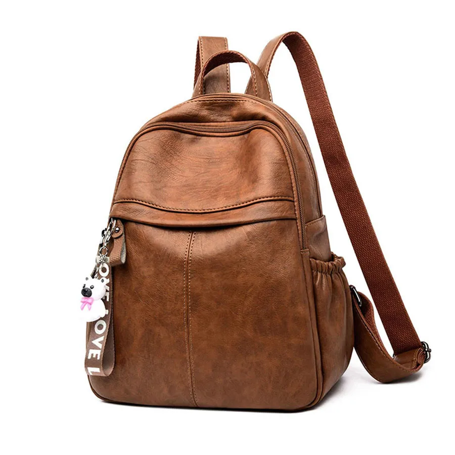 

2019 Fashion Backpack Women Designer High Quality Soft Leather Women Bag School Bags Large Capacity Female Backpacks Travel Bags