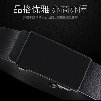 

Top quality classical style fashion men black color genuine leather men belts Automatic Buckle Designer men belt 200810-86