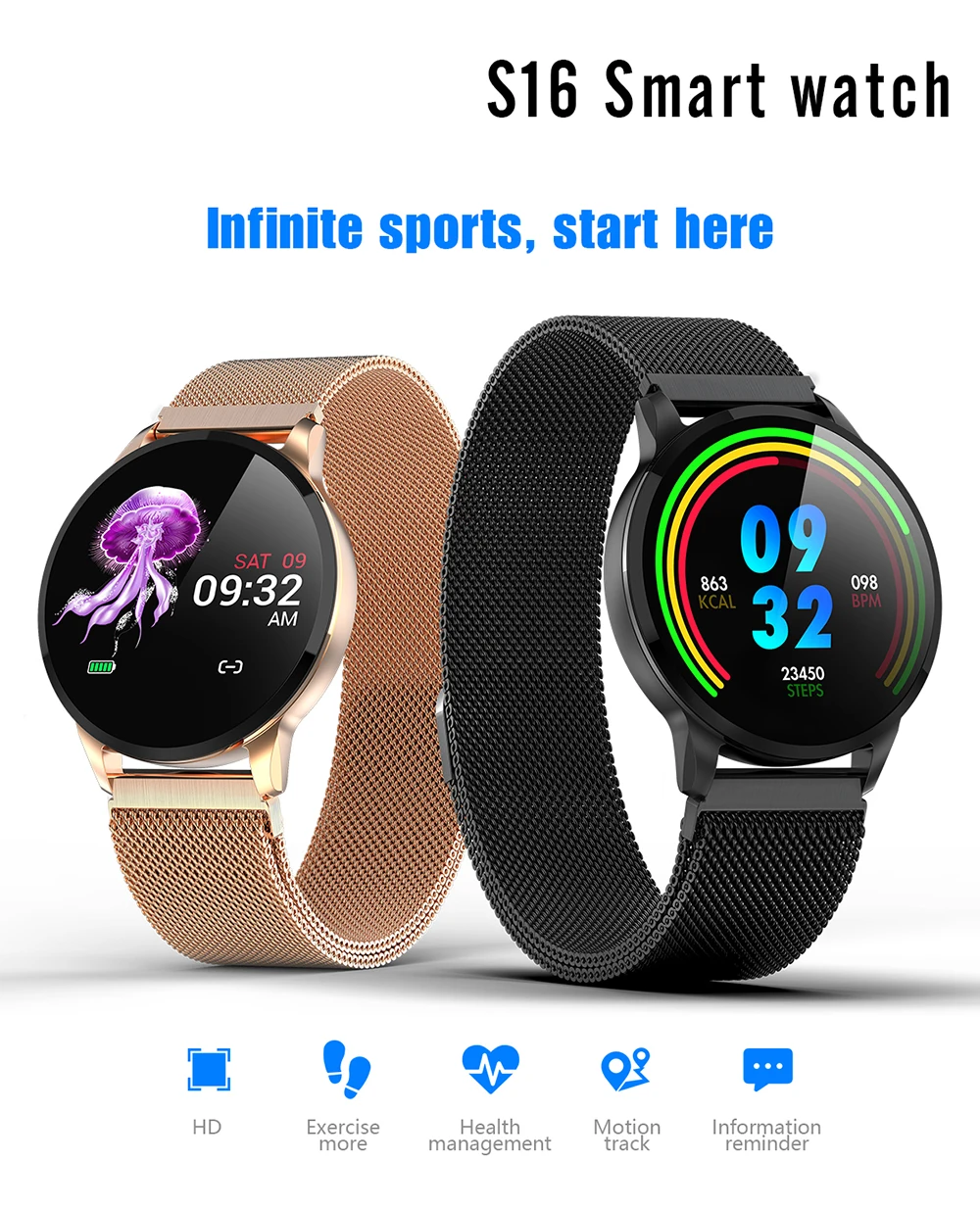 Новинка, Смарт-часы для фитнеса, для женщин, для бега, пульсометр, Bluetooth, шагомер, сенсорный, умные спортивные Смарт-часы для женщин и мужчин