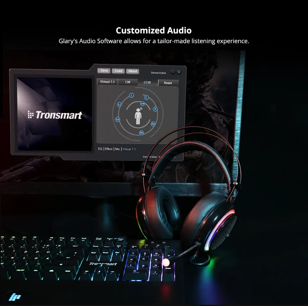 Tronsmart Glary Gaming Headset ps4 headset Virtual 7.1,USB Interface Gaming Headphones for ps4,nintendo switch,Computer,Laptop (9)