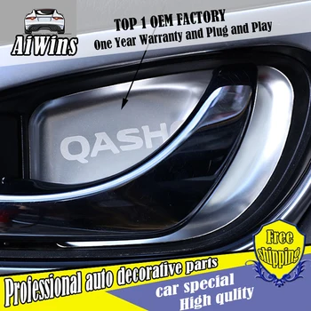 

Car styling 4PCS/set Interior door bowl cover trim For Nissan Qashqai 2016 car door bowl interior Decoration Trim Accessories