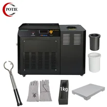 

1600 Degrees 1KG 220V Metal Induction Electronic Melting Furnace With Water Chiller Inside For Gold Silver Copper Steel Smelting