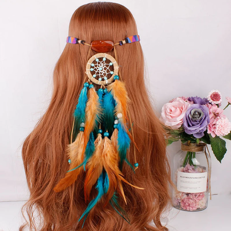 Dreamcatcher Feather Headband Festival Dream Catcher Hair  display picture 1