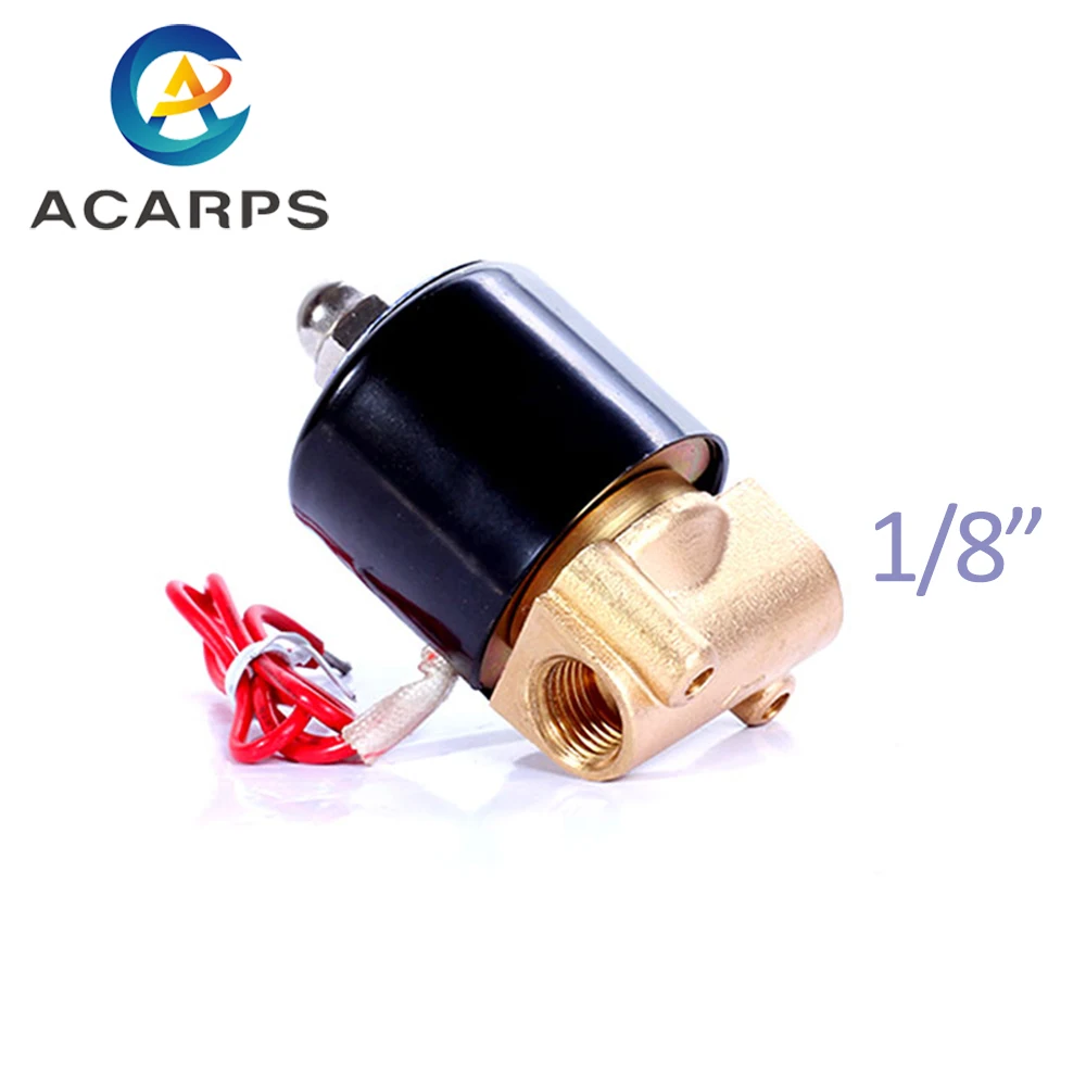 1/8" 1/4" 3/8"  Brass Electric Solenoid Valve 12V 24V 220V 110V Normally Closed Solenoid Valve For Water Oil Air