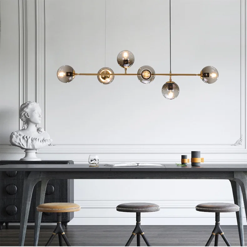

Post-modern Simple Online Celebrity Restaurant Lighting Northern European-Style Minimalist Creative Cool Strip Light Dining Tabl