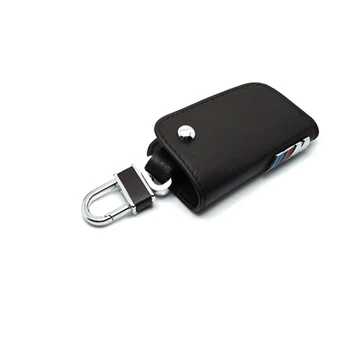 

1pc Leather Car Key package Key Holder Key Chain bag For bmw M Sticker X1 X3 X4 X5 X6 X7 e46 e90 f20 e60 e39 f10 Car accessories