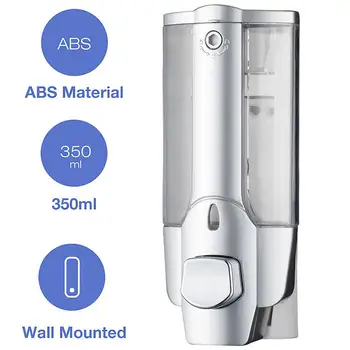 

Bathroom Liquid Soap Dispenser Wall Mounted For Kitchen Plastic 350ml Shower Gel Detergent Shampoo Bottle Hotel Home Accessories
