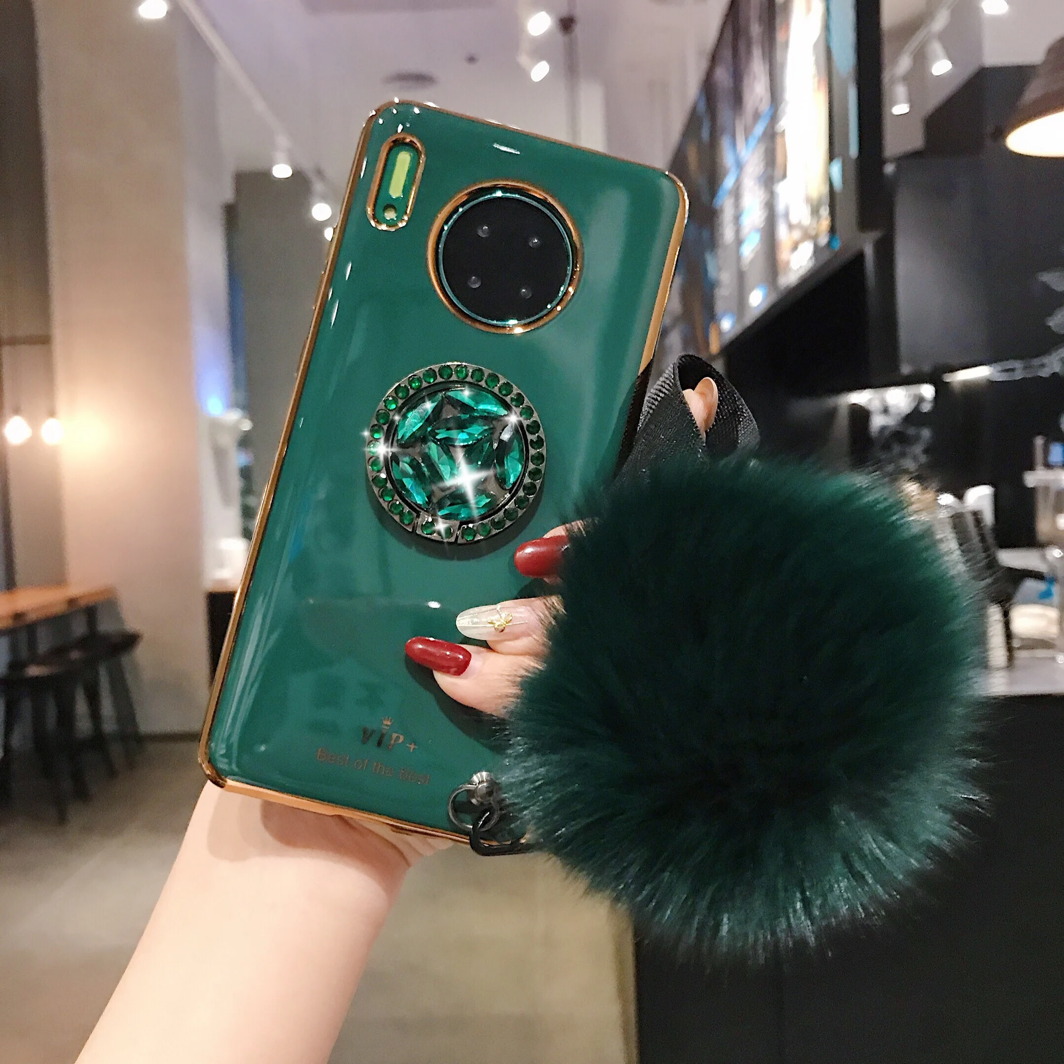 Браслеты с лампочками из лисьего меха + хрустальные стенты для Huawei mate30 | Мобильные