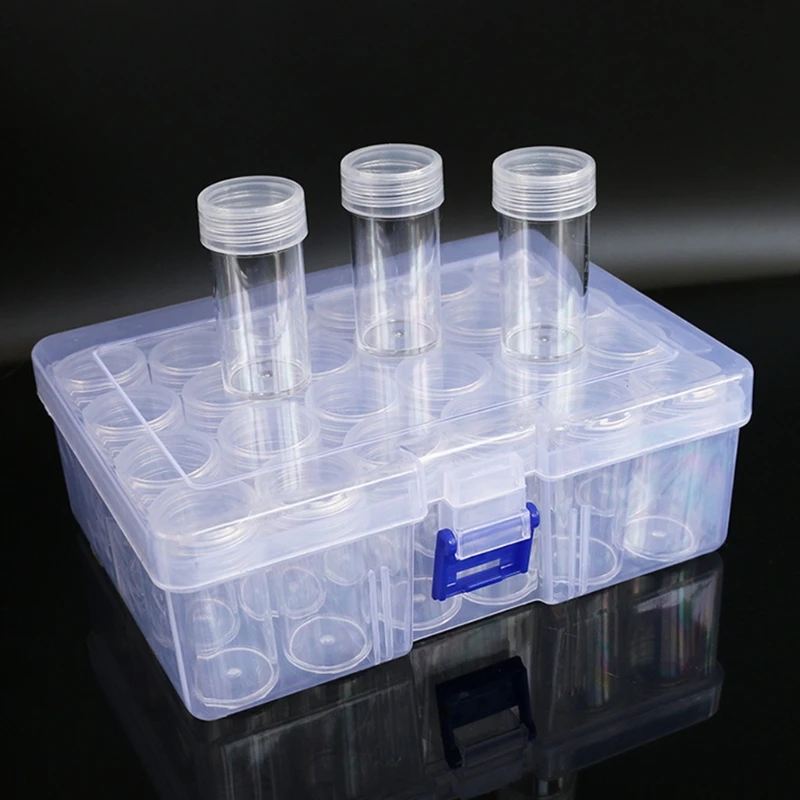 Diamond Painting Storage Box Clear Plastic Bead Containers Set Jars with Lid for DIY Diamond