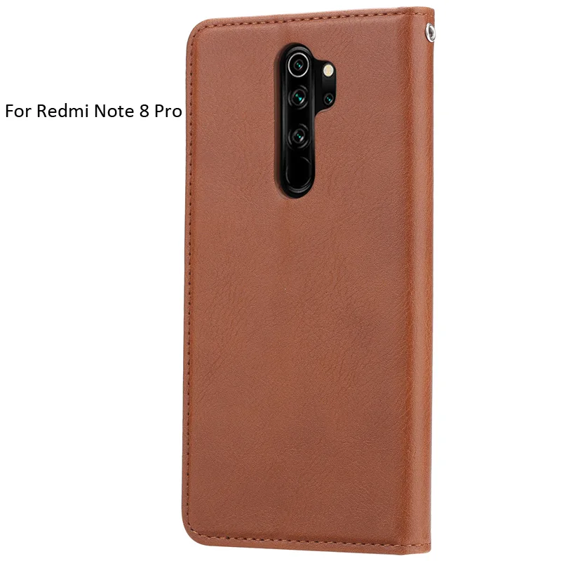 Кожаный чехол-бумажник с отделением для карт для Xiaomi Redmi Note 8 Pro 8T чехол в деловом стиле Capinha