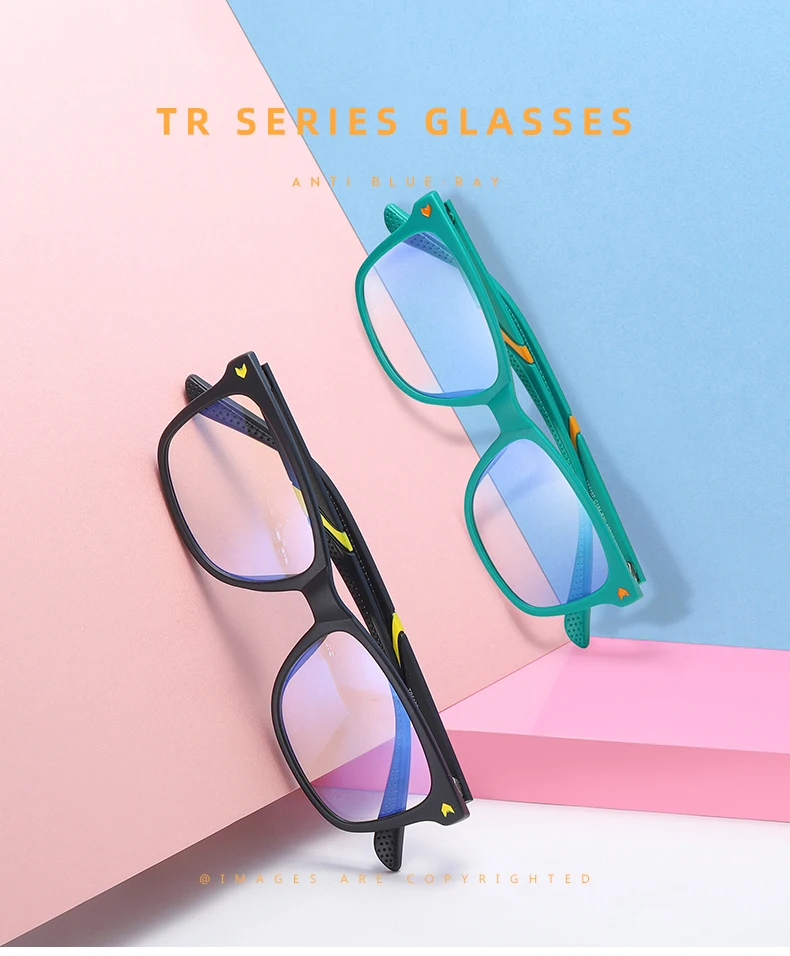 VCKA TR90, детский синий светильник, очки для мальчиков и девочек, детская оптическая оправа, прозрачные очки с антибликовым покрытием, компьютерные очки по рецепту