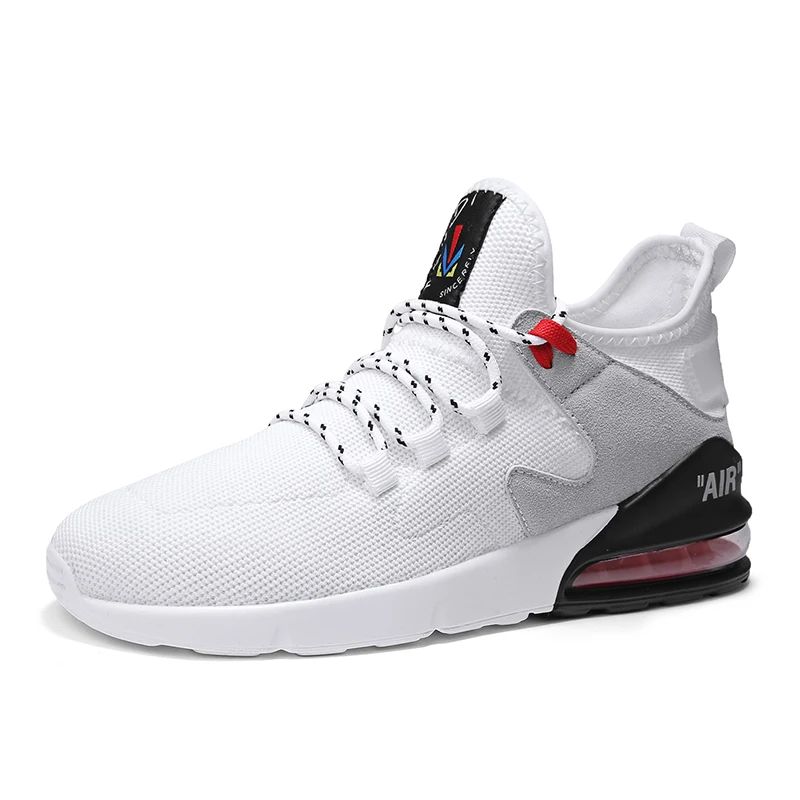 White gray 808 Мужская трендовая обувь на воздушной подушке; zapatillas; мужские кроссовки; playeras; обувь для бега; повседневные кроссовки; zapatos hombre; Мужская обувь; scarpe uomo - Цвет: White gray 808