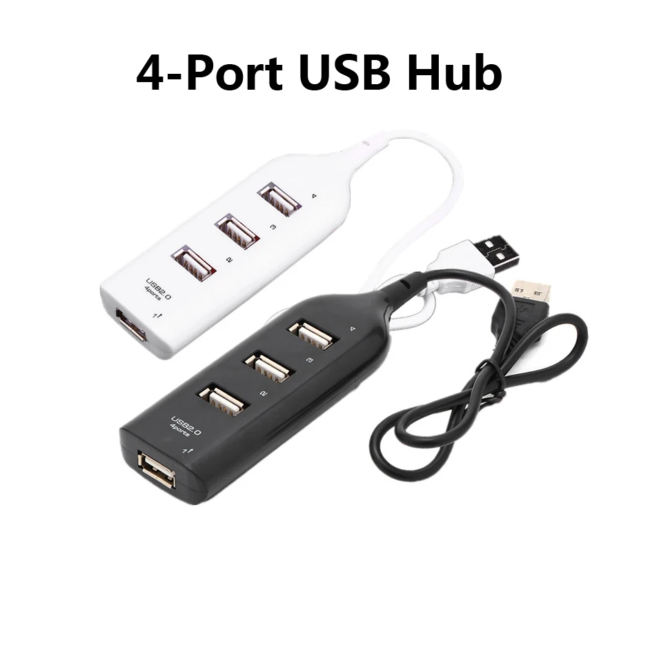 Mini Hub USB 2,0 multiusb de alta velocidad, divisor de 4 puertos, adaptador para PC, Notebook, receptor de ordenador portátil, Accesorios de ordenador 1
