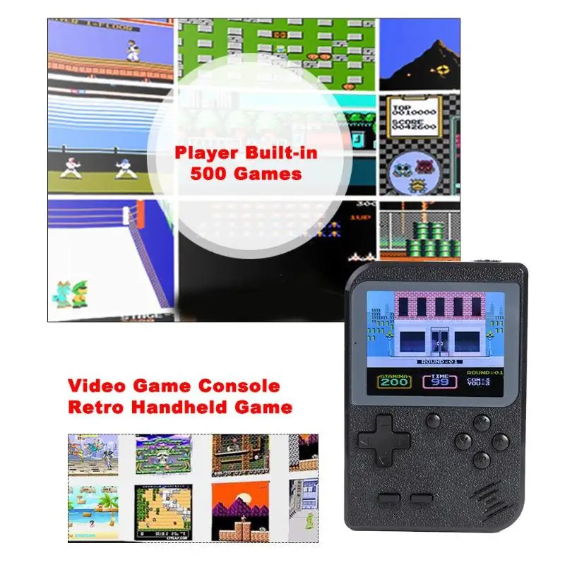 GC26 видео игровая консоль Ретро Мини Портативный игровой плеер встроенный 500 Игры Поддержка ТВ выход для ребенка Ностальгический плеер