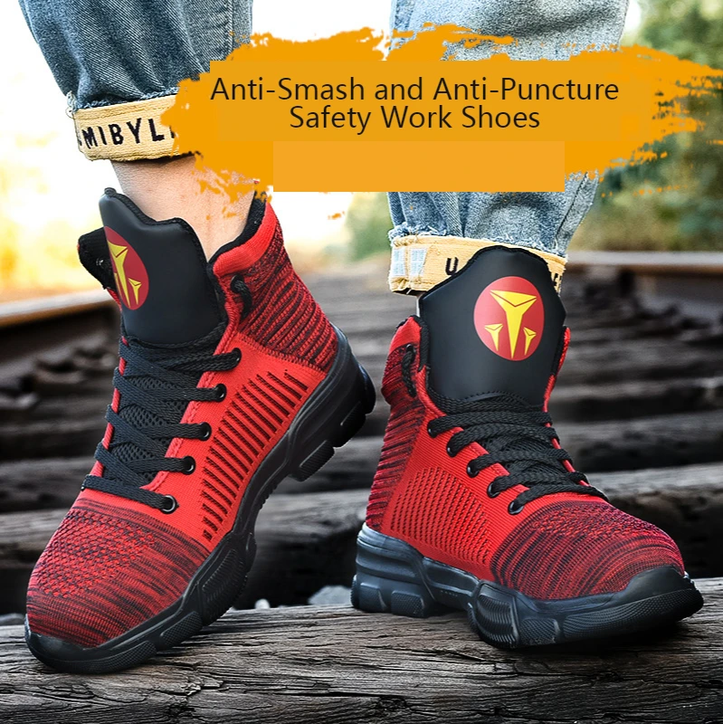 Steel-toed Boots Men's Women's Winter Warm and Comfortable Industrial Structure Non-slip Tennis Indestructible Work Safety Shoes