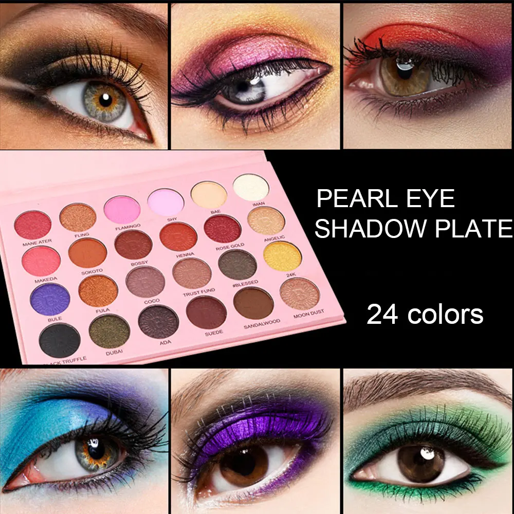 24-Colors Natural Pro Nude Shimmer Matte Eyeshadow Eye Shadow Palette Set
