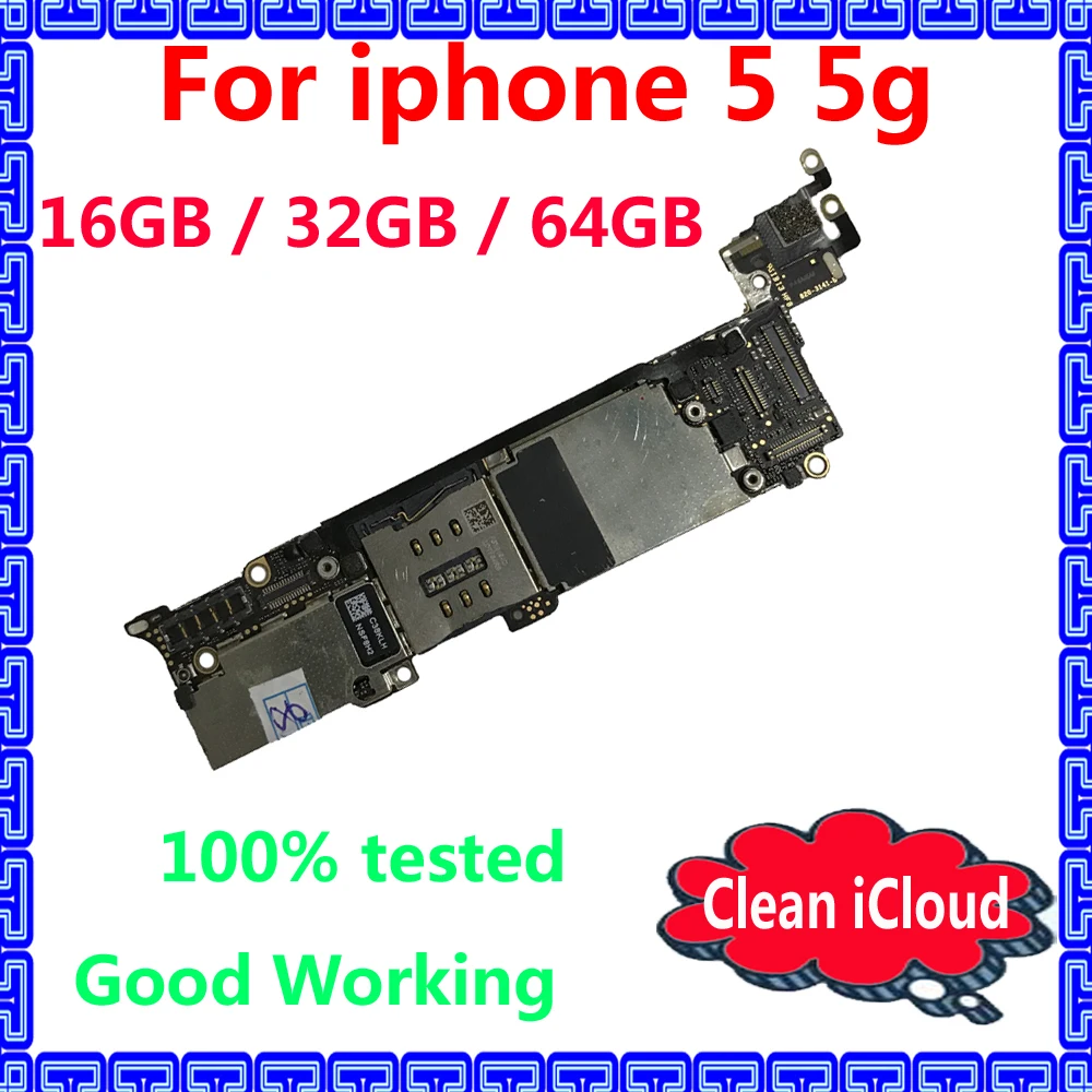 100% Хорошая рабочая оригинальная материнская плата для iphone 5 5g 16 ГБ 32 64 полностью