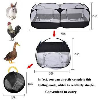 

Portable Chicken Run Large pop-up chicken pen,suitable for small animals Ducks,o 27RE