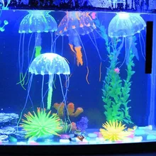 Artificial swimming glowing effect Medusa aquarium decoration fish tank underwater live plant luminous ornament aquatic landscap