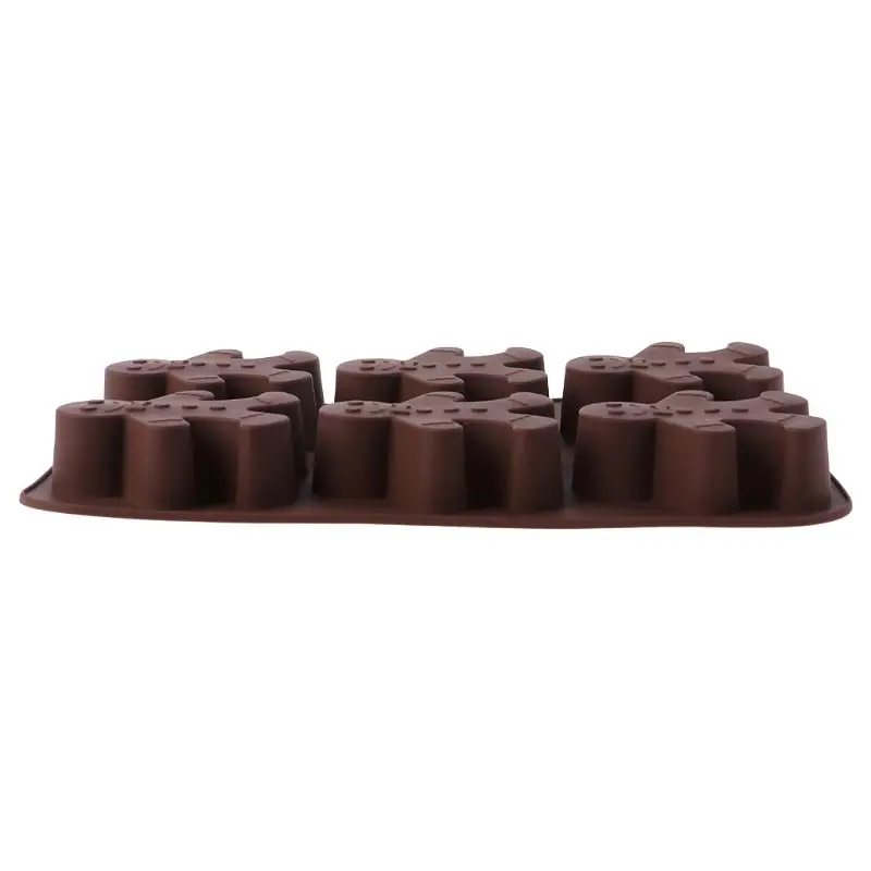 

Silicone Mold Gingerbread Man Fondant Cake Chocolate Sugarcraft Baking Mould DIY 85WC