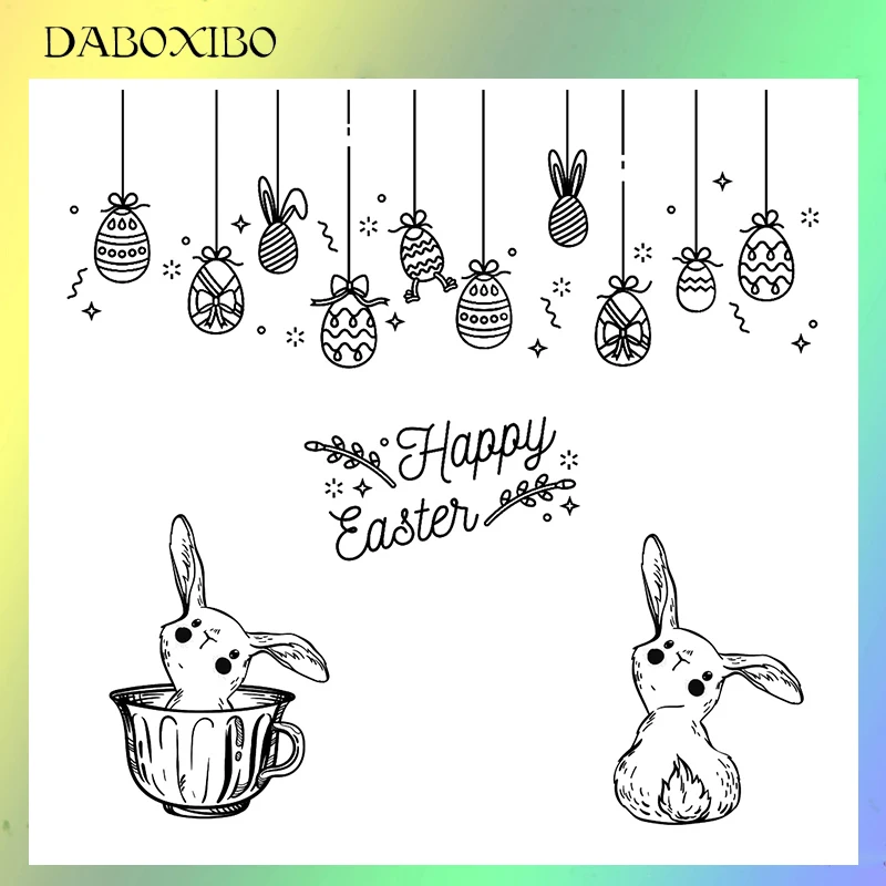 Прозрачные штампы DABOXIBO Bunny сделай сам скрапбукинг изготовление открыток
