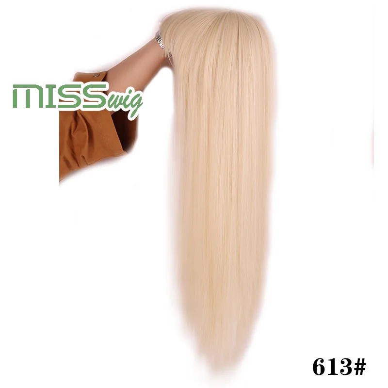 MISS парик, синтетические волосы, Длинные прямые, 60 см, 300 г, черный блонд, красные волосы для женщин, накладные волосы, высокотемпературное волокно