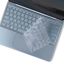 Funda para teclado de ordenador portátil, Protector de piel transparente de TPU, impermeable y a prueba de polvo, para Microsoft Surface Go de 12,4 pulgadas