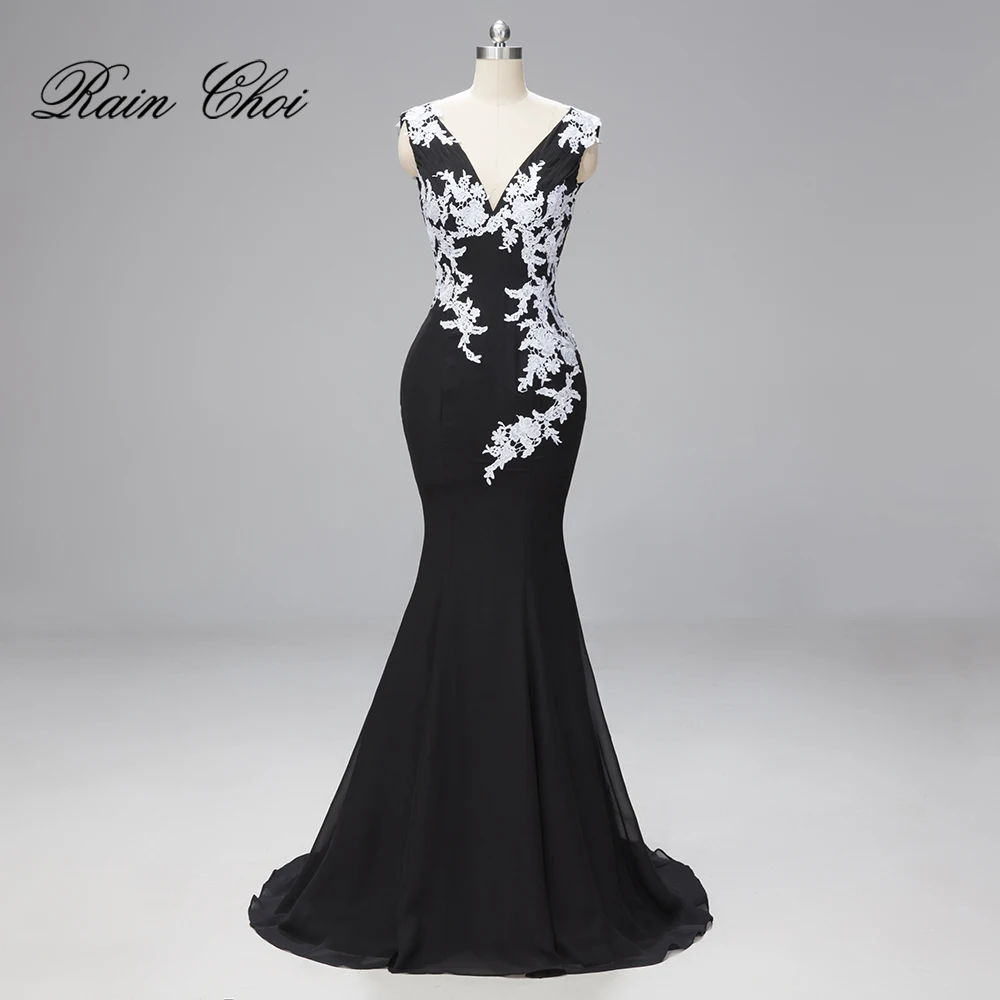 Длинное вечернее платье 2019 халат De Soiree Аппликация vestido de festa Русалочка платья для