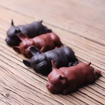 

Tea Pet Puppy Creative Purple Clay Bully dogs Decoration Boutique Lucky Zodiac Puppy Tea Accessories Mouse Cattle piggy CL111023