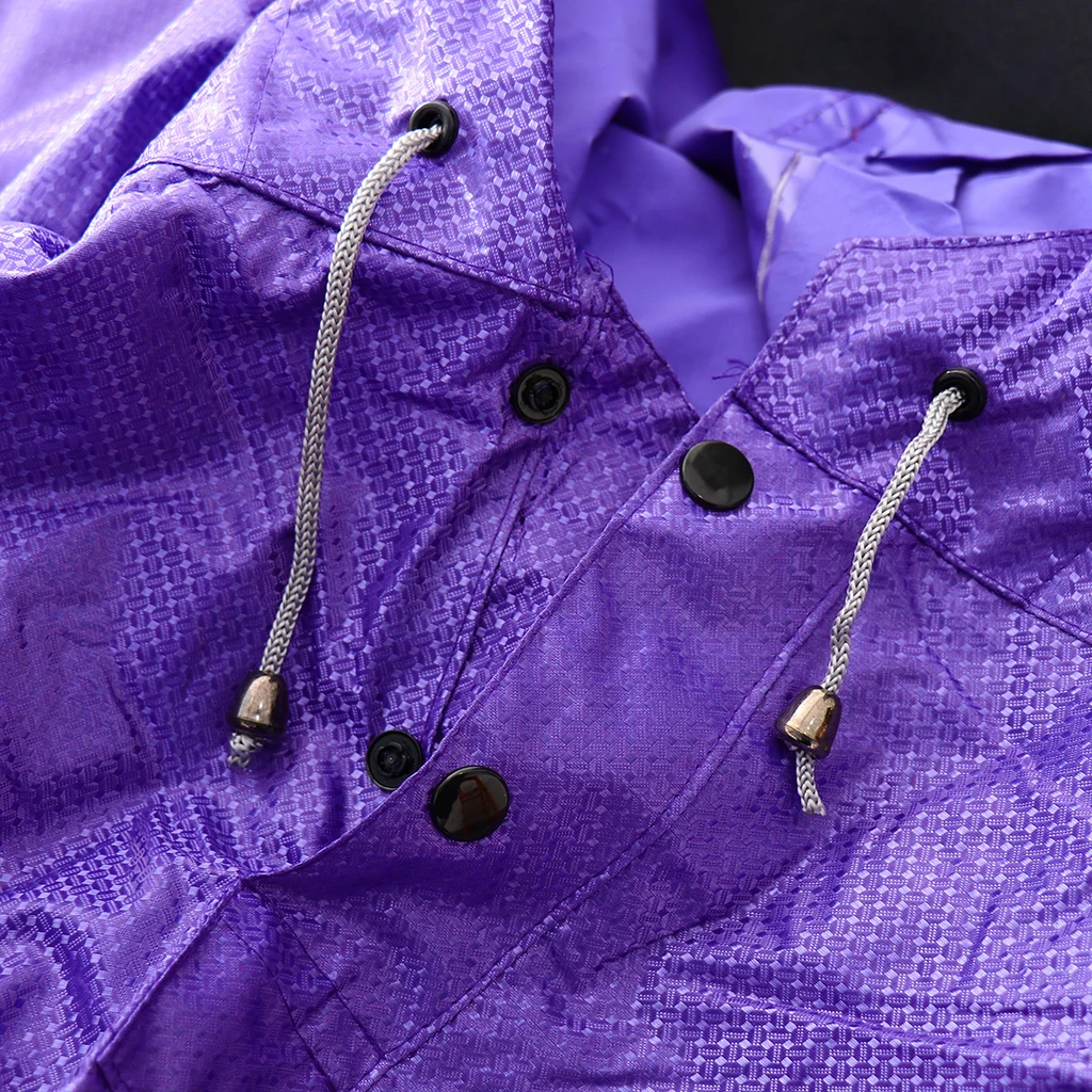 Cycling Bicycle Bike Raincoat Rain Cape Poncho Cloth Rainproof Purple Oxford cloth
