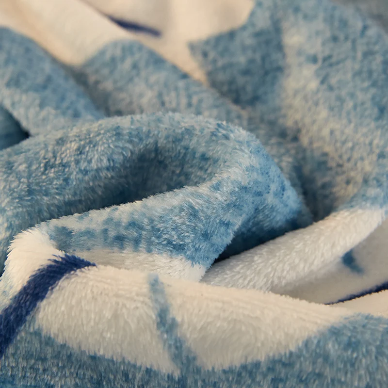 LREA синий покрывало плед высокой плотности Синий Хит супер мягкое фланелевое одеяло для дивана/кровати/автомобиля портативный пледы