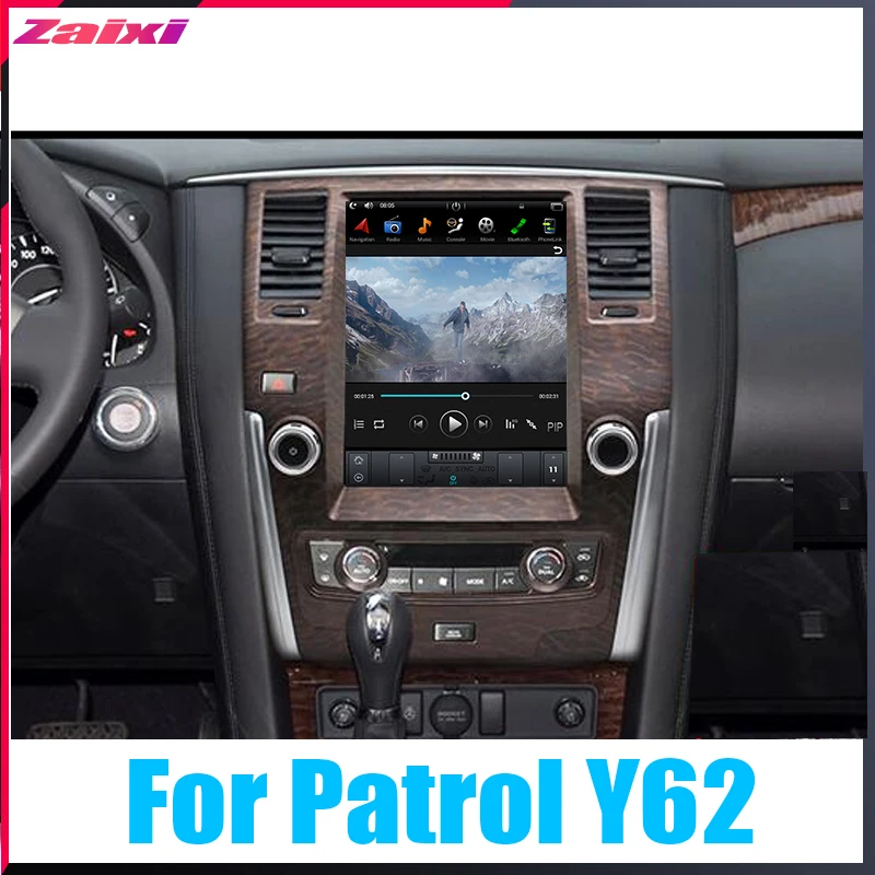 ZaiXi 12," Тесла Тип Android для Nissan Patrol Y62 2010~ автомобильный Android dvd-плеер навигация GPS радио мультимедиа
