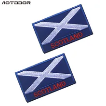 Европа Великобритания шотландский флаг нашивка с надписью пакет отправлено этикетка для одежды вышитые повязки на липучке