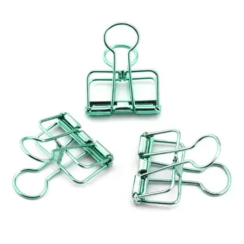 

12 Pack Medium Metal Wire Binder Clips Office Supplier School Accessories Hollow Out Paper Organizer Paper Metal Clip