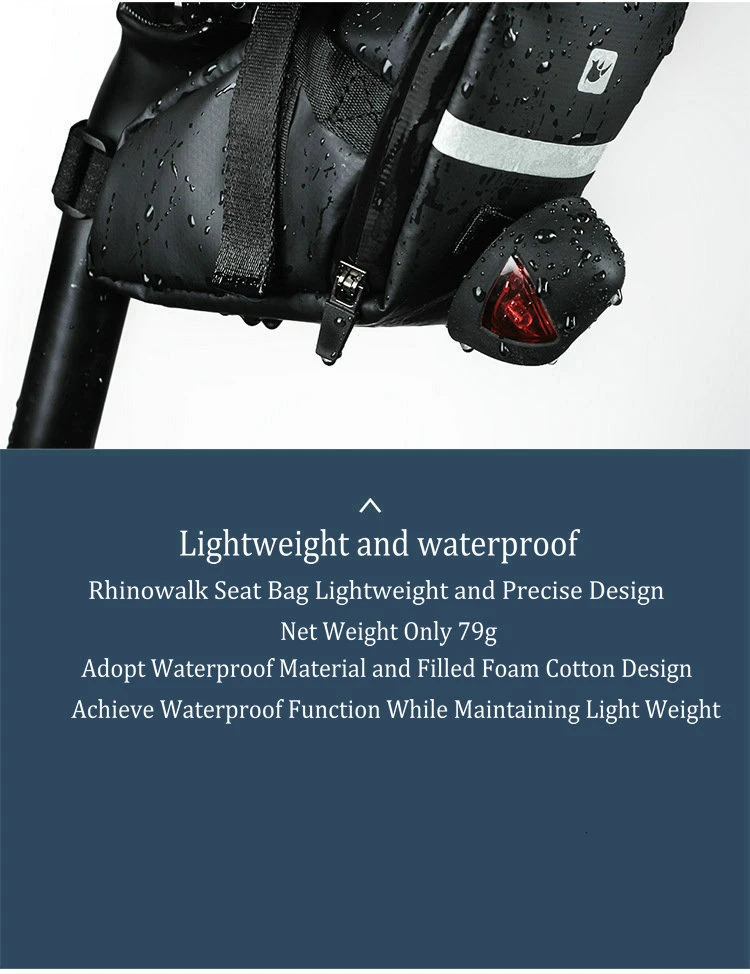 Rhinowalk велосипедная Водонепроницаемая седельная сумка для горной дороги, велосипедная задняя Подседельный штырь для хранения, инструменты для аварийного ремонта, внутренняя труба
