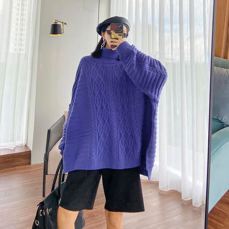 XITAO Plus Size Sweater Split Goddess Fan Casual