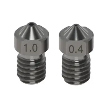 

3D Printer Parts V6 Nozzle Hardened Steel Nozzle M6 Thread 1.75mm 0.4/0.8/1.0/1.2mm Filament nozzle Replacement