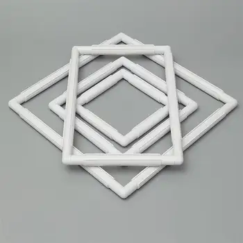 

5 Size Plastic Square Shape Embroidery Frame Cross Stitch Tools Needlework Sewing Tools Accessories Hoop Frame Craft Tools