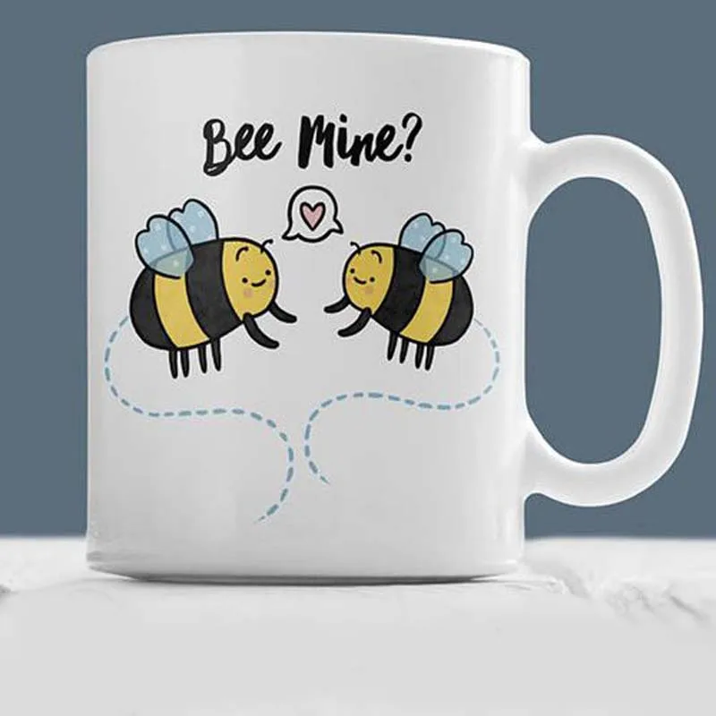Bee Mine милая кружка с Пчелой-милая забавная подарок на день Святого Валентина День