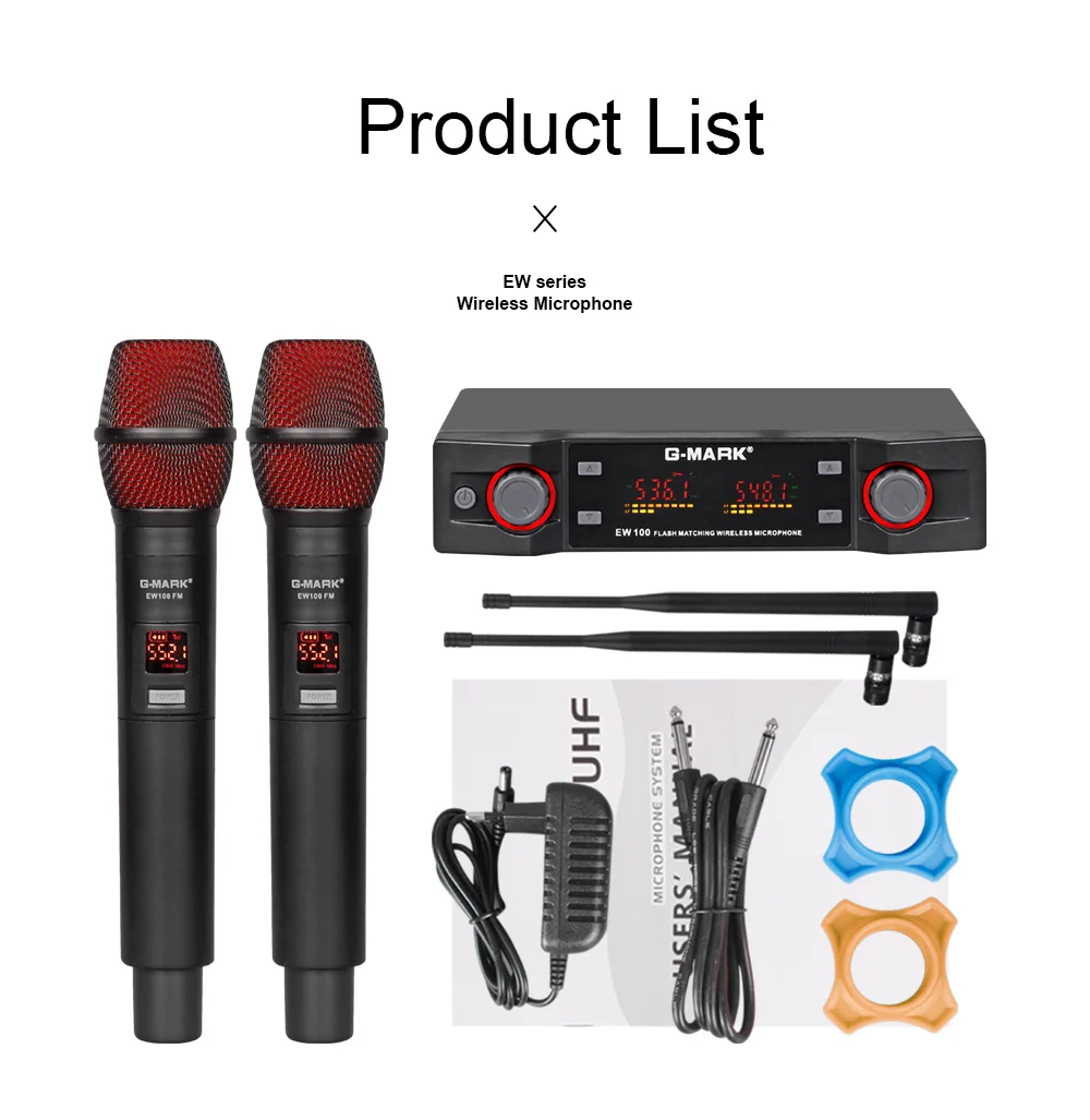 microfone handheld freqüência profissional ajustável 80 m receber discurso festa