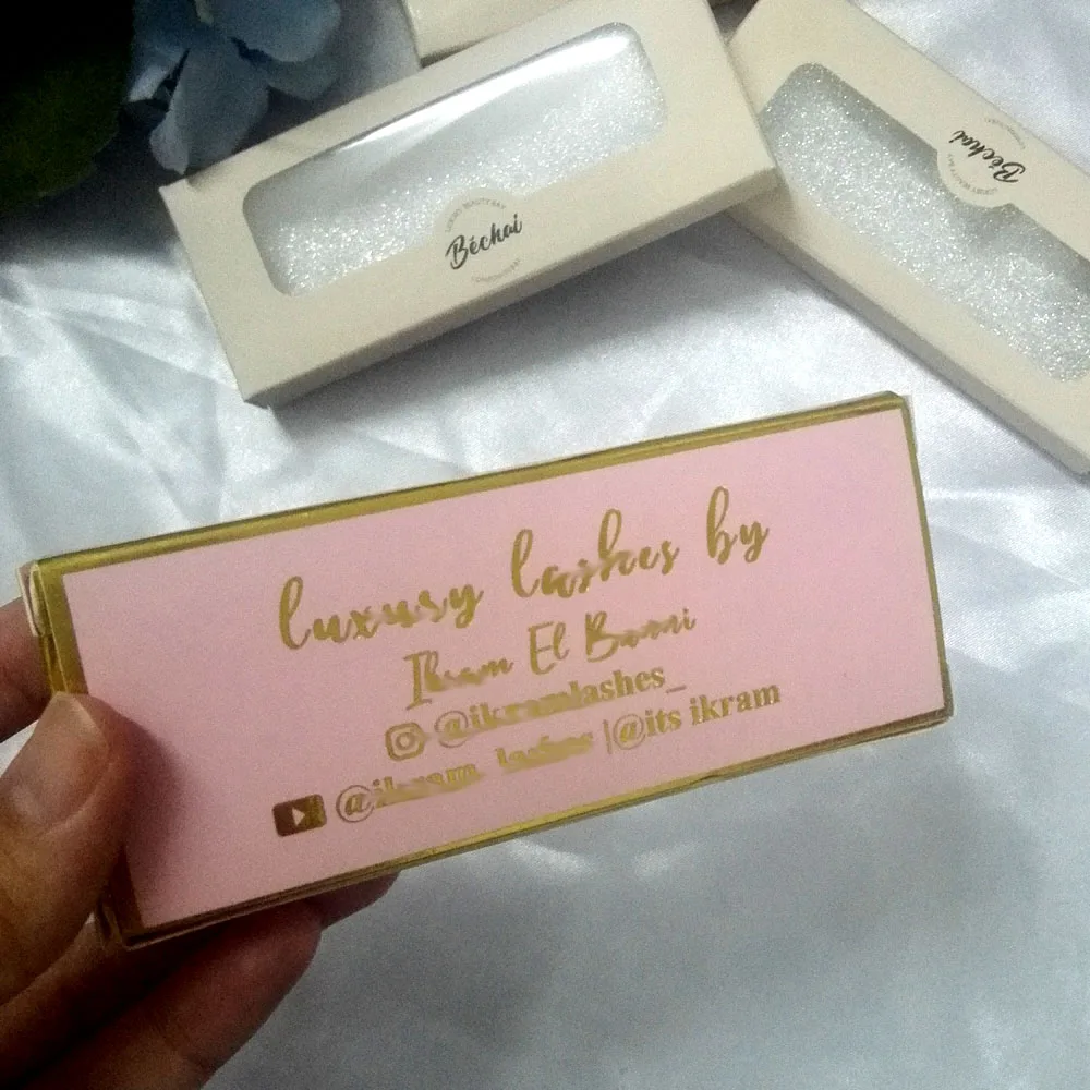 500pcs customize paper eyelashes box with logo wholesale mink lashes box square box with free fast shipping 4