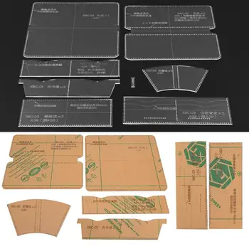

Clear Acrylic Template Set Zipper Wallet Handbag Making Stencil Leather Craft Tool Leathercraft Template