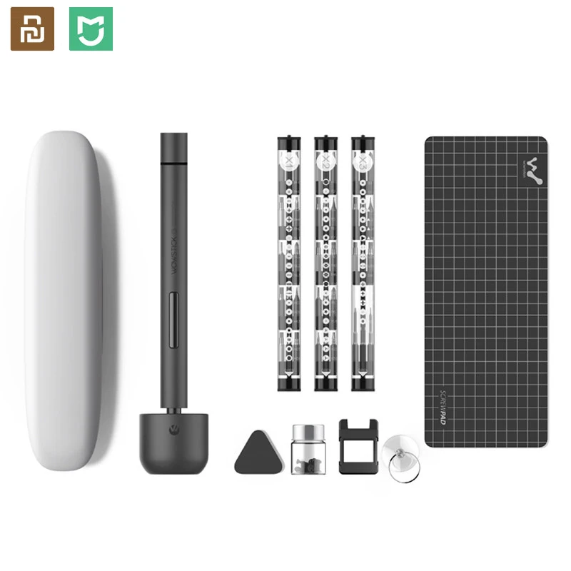 Электрический шуруповерт Mi jia Youpin Wowstick 1F + 64 в 1 Беспроводной литий ионный заряд
