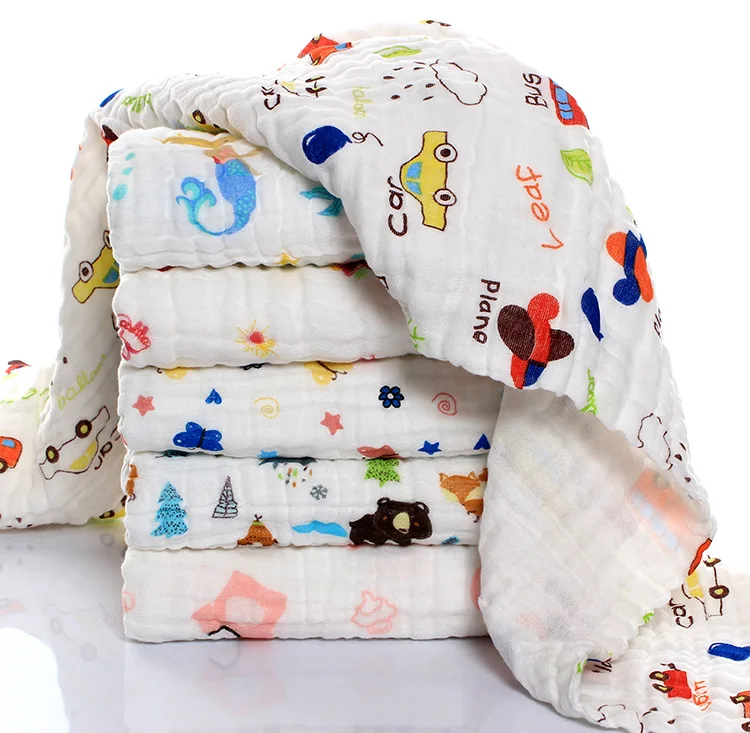 Baby Bath Towel Muslin Cloth Kids Bathrobe Child Blanket Wrap for Newborn Infant Toddler Boys Girls Gauze Cotton 105*105cm