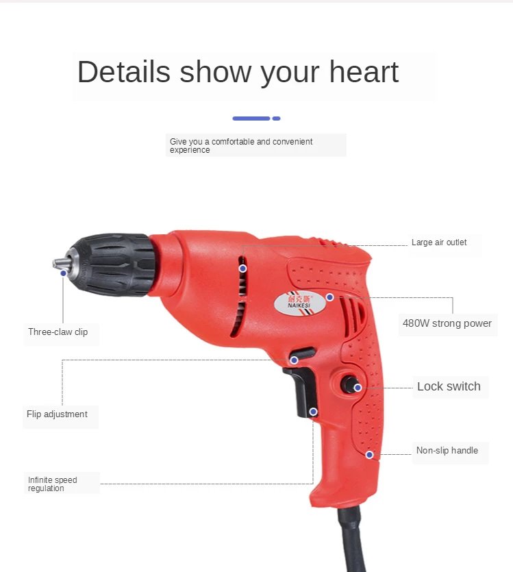 WORKPRO 300W 10MM Coreded Drilldriver 2-Speed