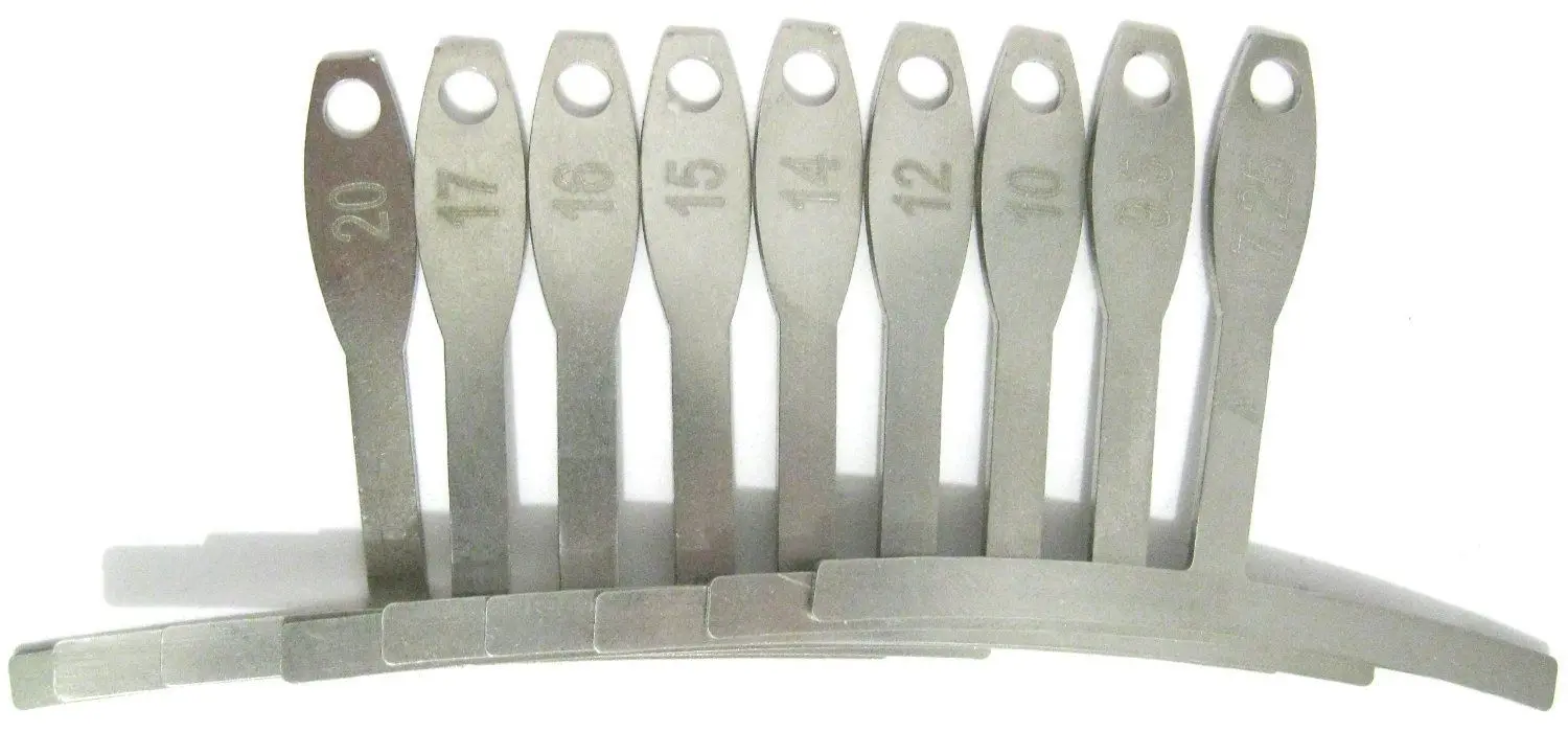 

9 pcs/set Guitar Under string Radius measure Gauge Rulers Guitar Bass Setup Luthier Adjusting measuring Caliper Tools