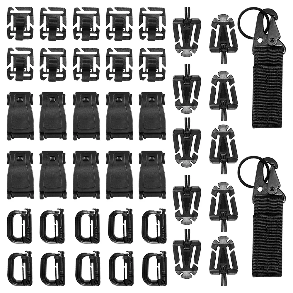 

Webbing Carabiner Backpack Molle Strap Clip Kit Travel Bag Quickdraw Belt Clasp Outdoor Bushcraft Hang Camp Attach Tactical